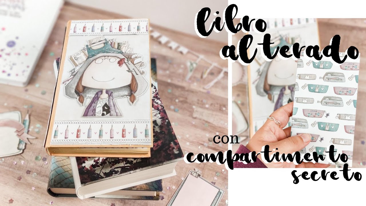 Cómo hacer un diario secreto + álbum en un libro alterado | Secret diary | Scrapeando con Rocío