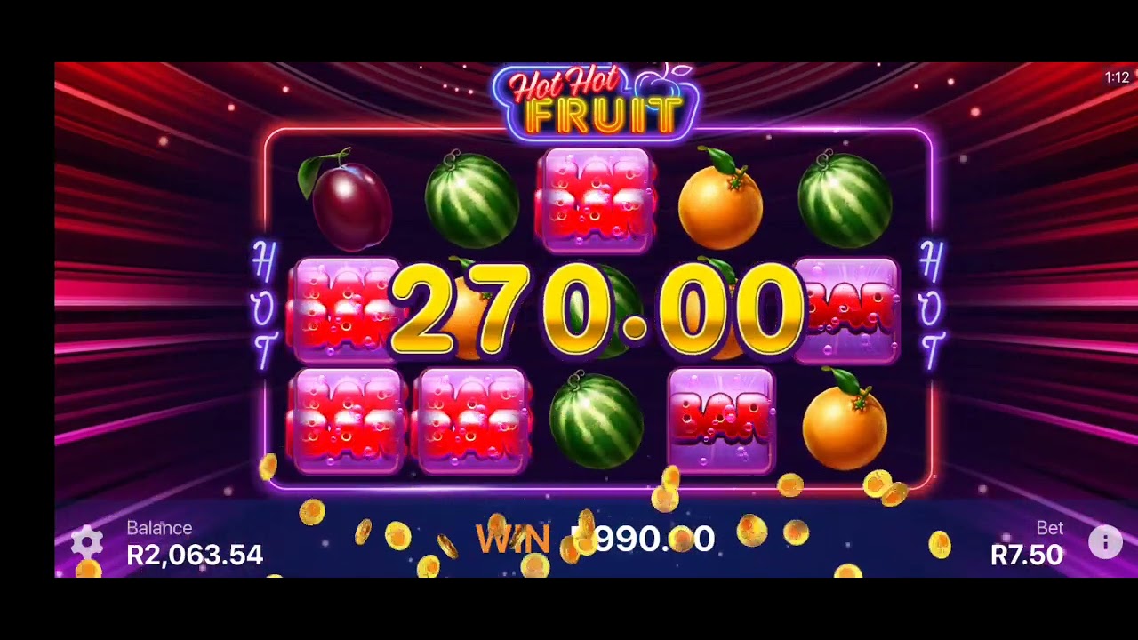 Hot Hot fruit 12 Free Spins Feature GREAT WIN!