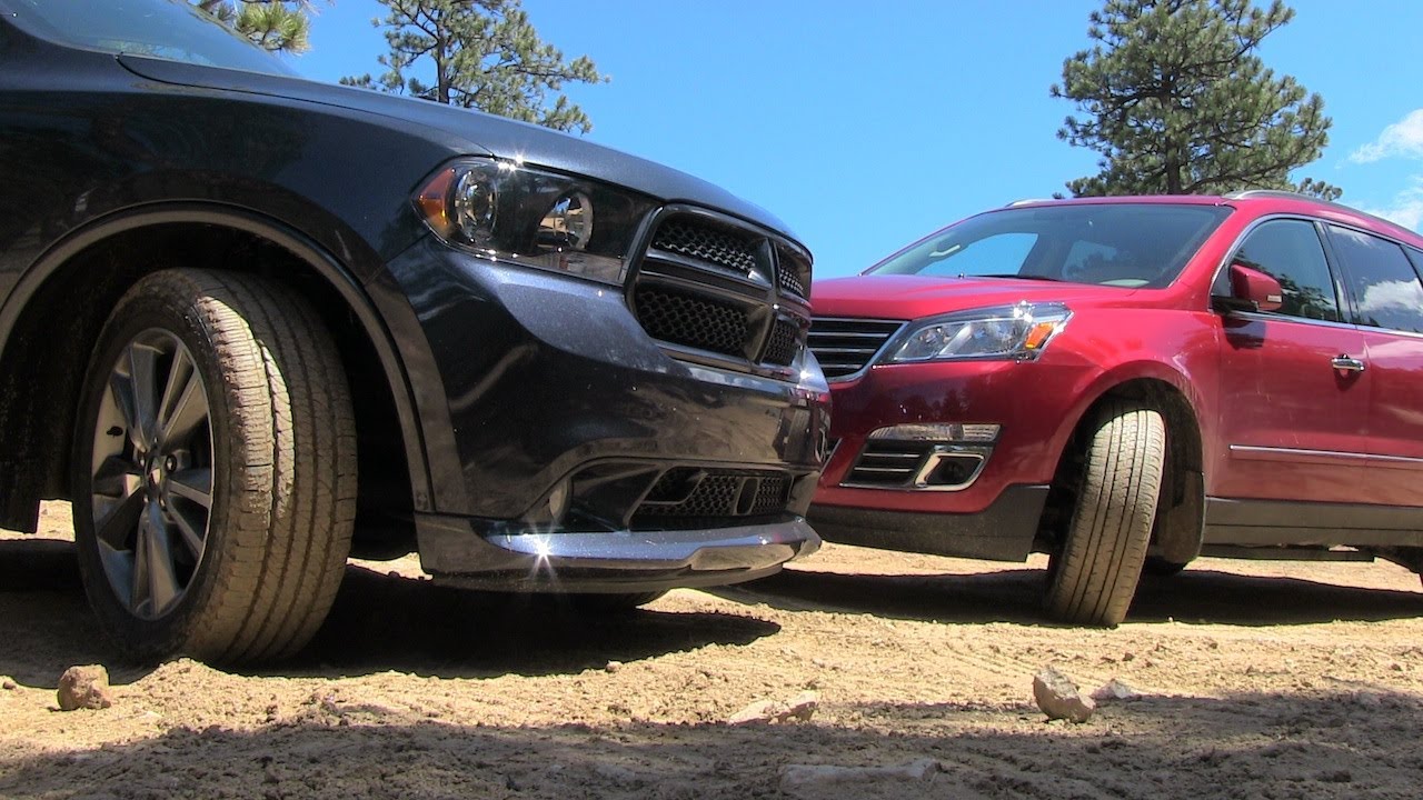 2013 Dodge Durango vs Chevy Traverse Muddy Off-Road Mashup Review (Part 1)