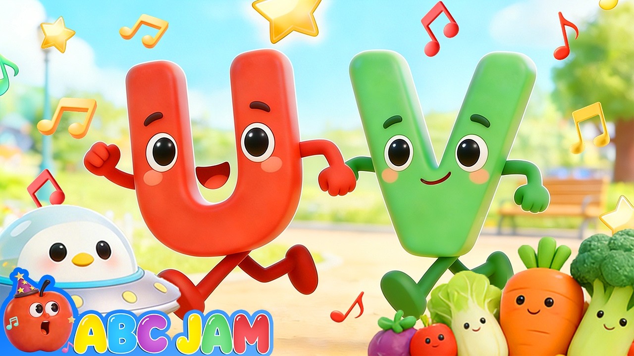 Letter of the Day U & V | ABC Phonics Song for Kids | Learn the Alphabet with Fun Nursery