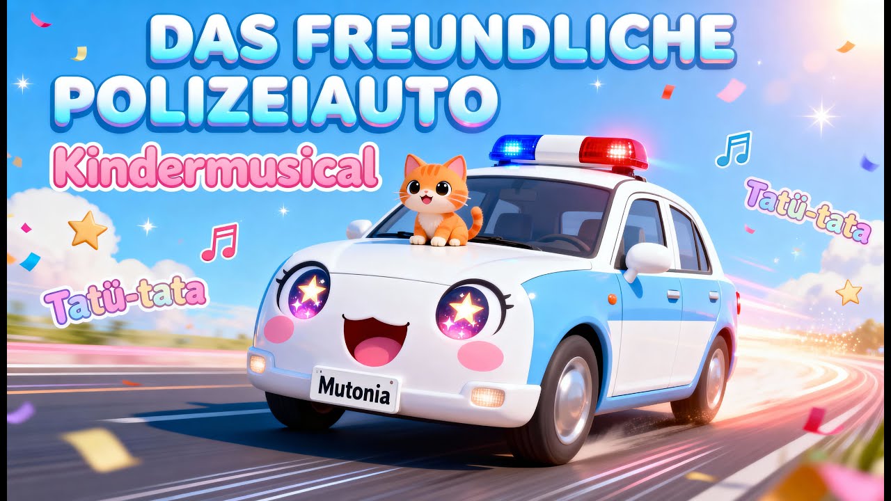 Das freundliche Polizeiauto! 🎵 Polizeiautolied zum Mitmachen