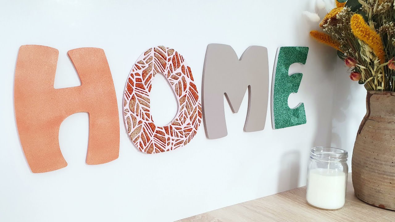 Lettres en bois à peindre : Mot HOME tendance déco DIY