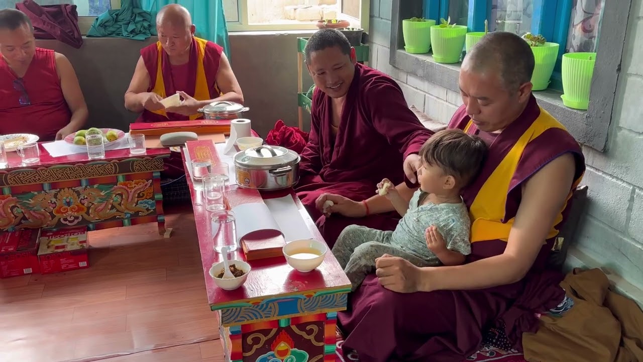 Finally Yearly home puja was done 👍 I think sangay want to go monk 😝