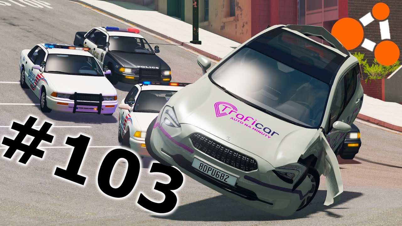 BeamNG.drive (#103) - REALISTYCZNY POŚCIG POLICYJNY ZA SAMOCHODEM NA MINUTY | G923 | Kamerka | 4K