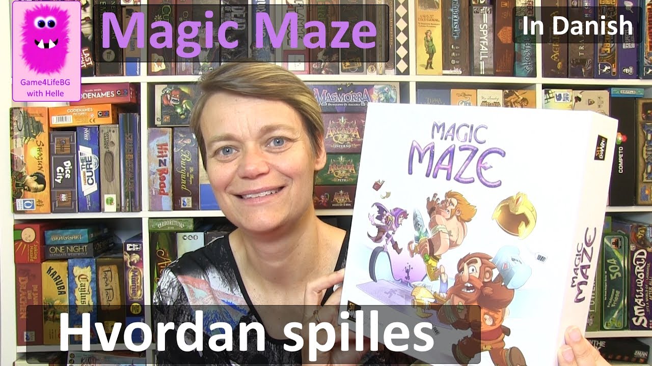 Magic Maze, hvordan spilles (In Danish, br&aelig;tspil, samarbejde)