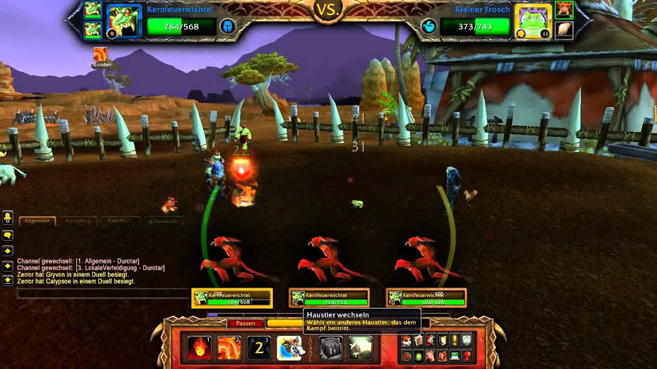 WOW MOP Haustierkämpfe die ideale Kombination um oft zu gewinnen.