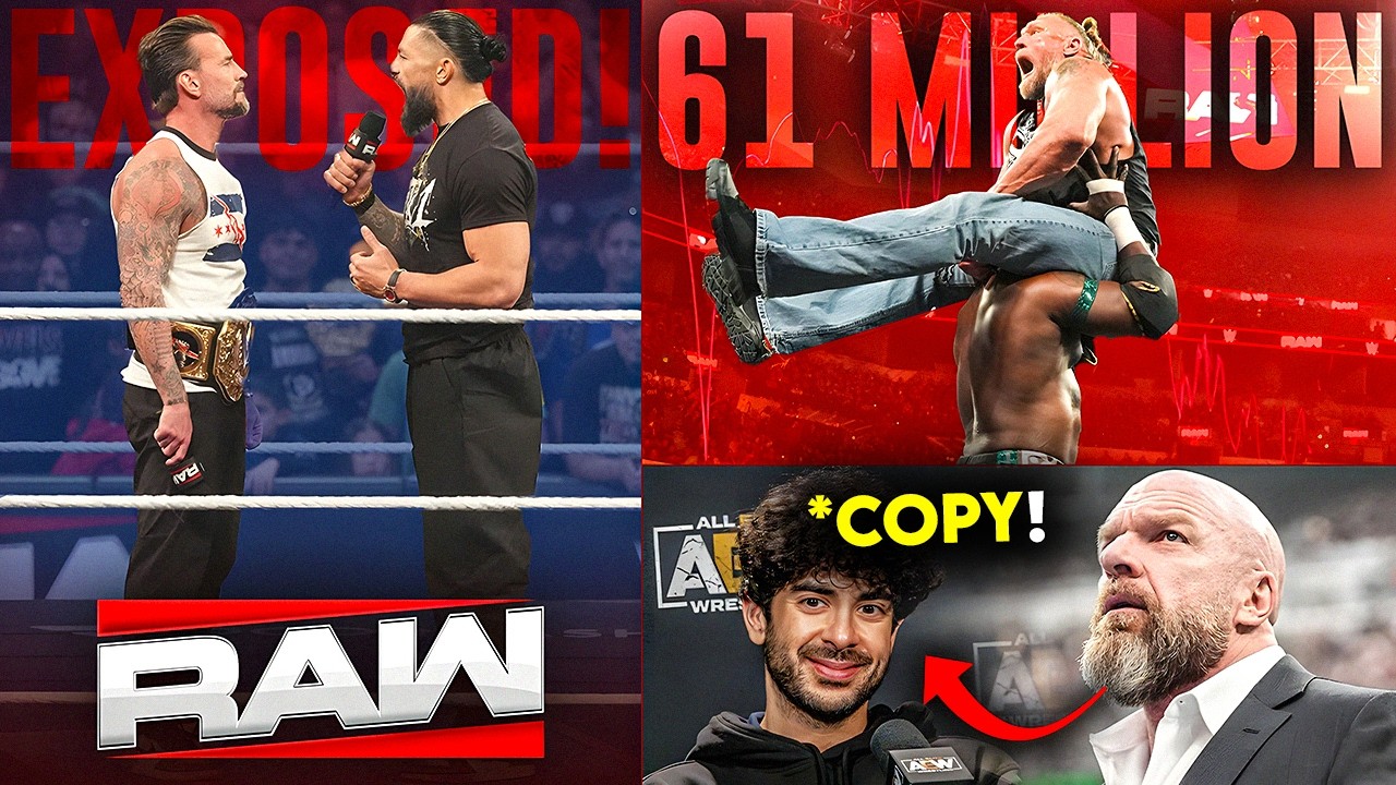Roman - CM Punk PROMO SHOCKING REALITY EXPOSED 😱! Brock - Oba CRAZY NUMBERS, WWE Copying AEW? WWE