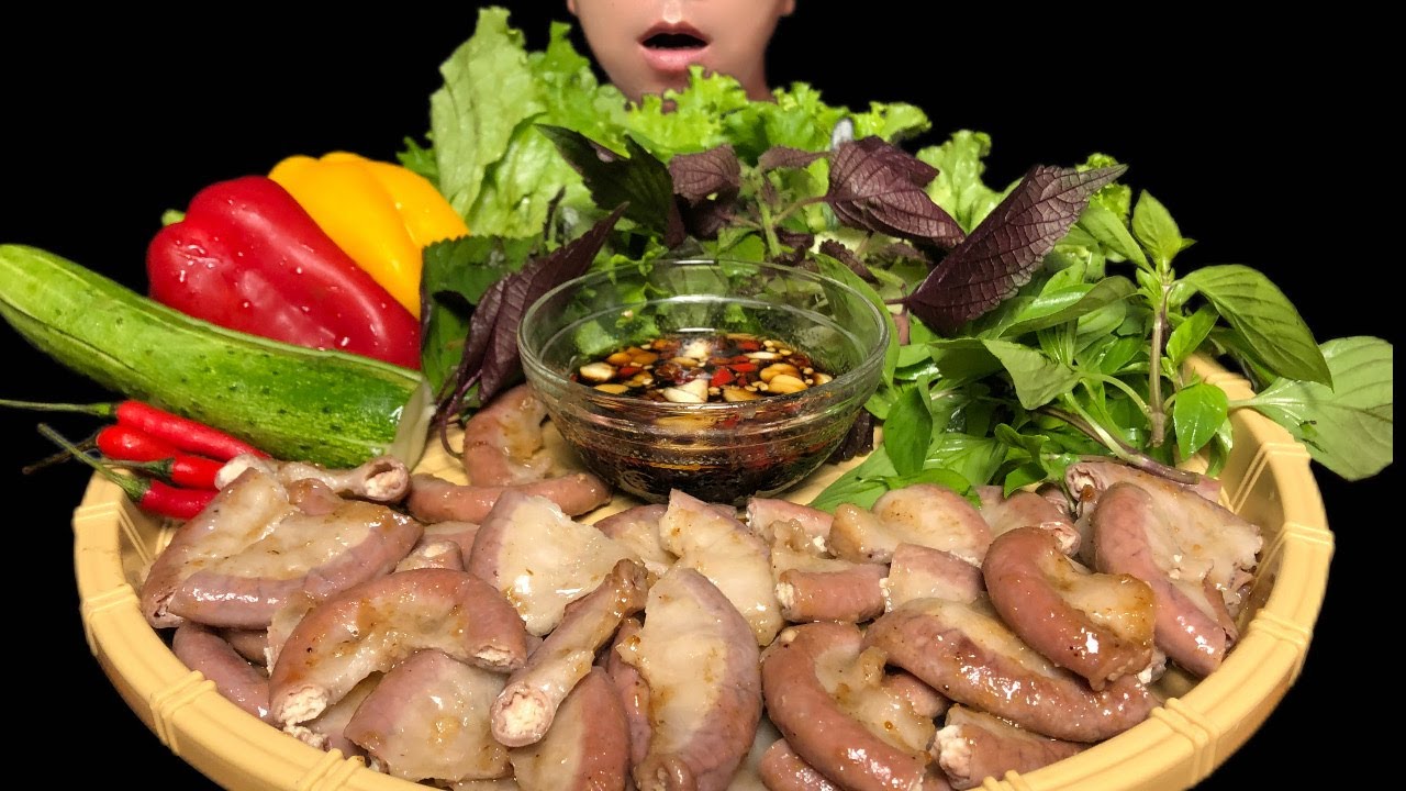 ASMR MUKBANG/eat grilled pork intestines #food #mukbang #asmr #foodie #cooking