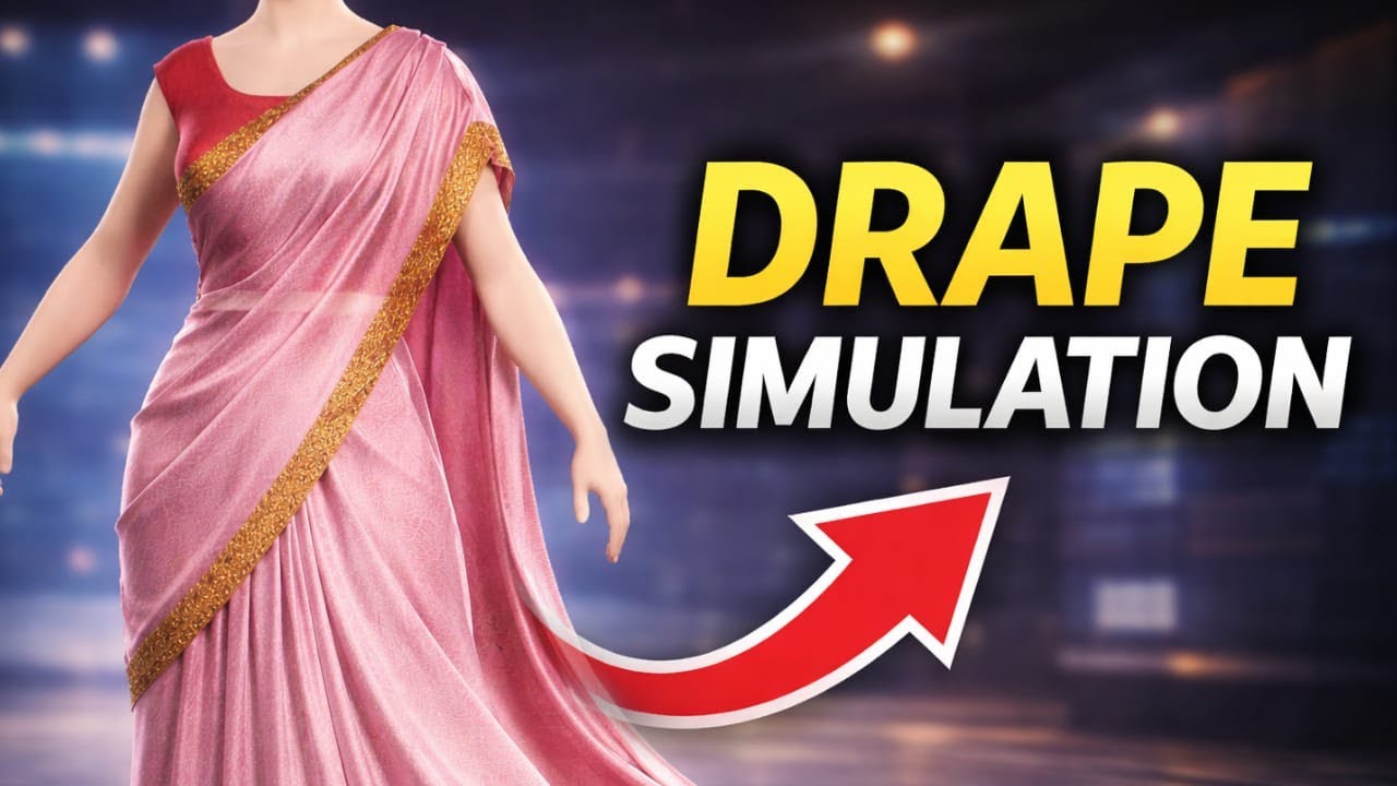 “How to Drape Saree REALISTICALLY in Blender | Step-by-Step”