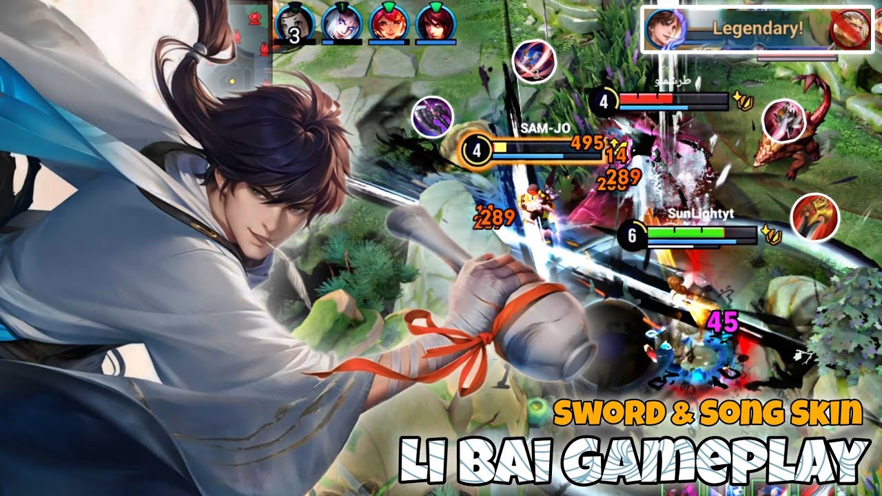 Li Bai Jungle Pro Gameplay | Sword And Song Skin | Honor of Kings HoK KoG