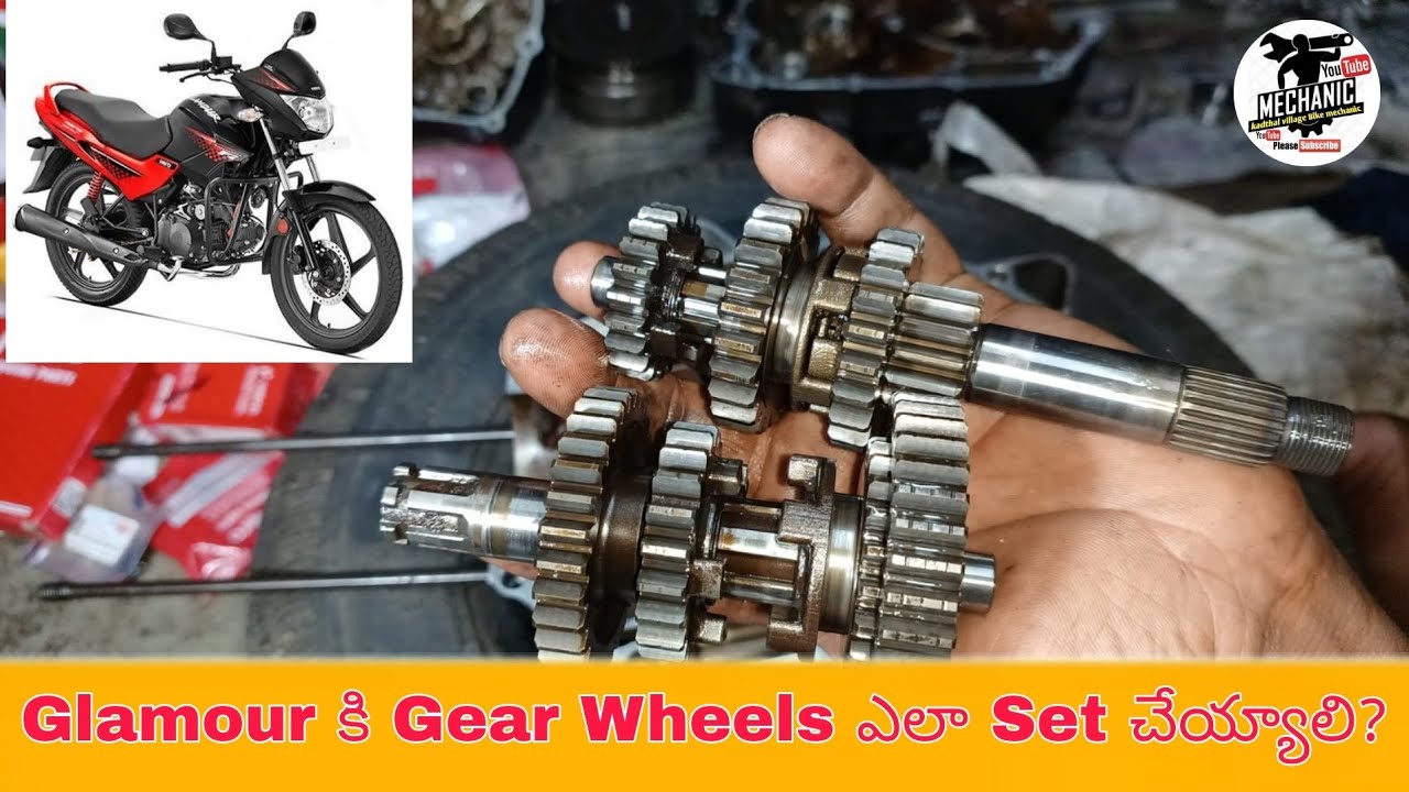 Hero Glamour Gear Wheels Fitting In Telugu||Kadthal Village Bike Mechanic