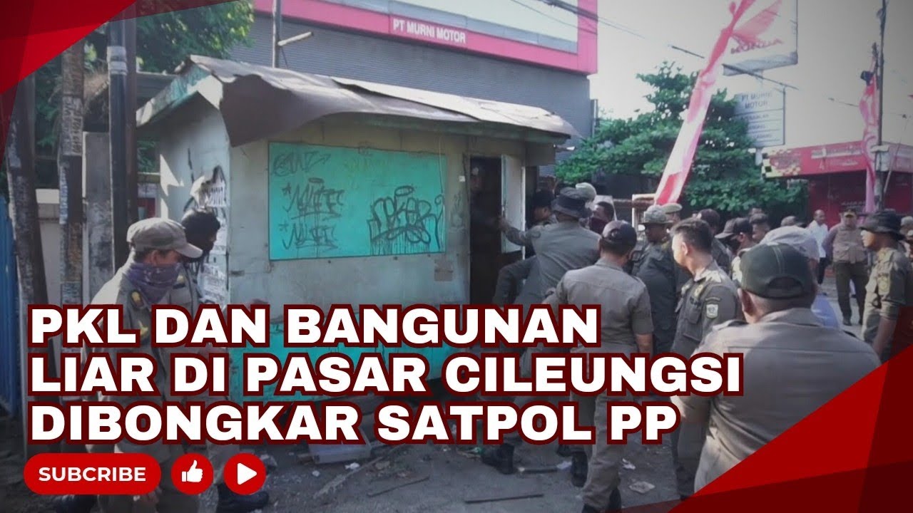 Bikin Macet dan Banjir, 80 PKL dan Bangunan Liar di Pasar Cileungsi Dibongkar Satpol PP
