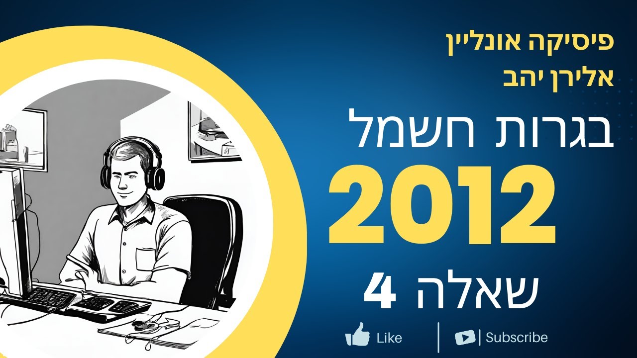 בגרות חשמל 2012 שאלה 4 - כוח הפועל על מסגרת נושאת זרם מתיל אינסופי