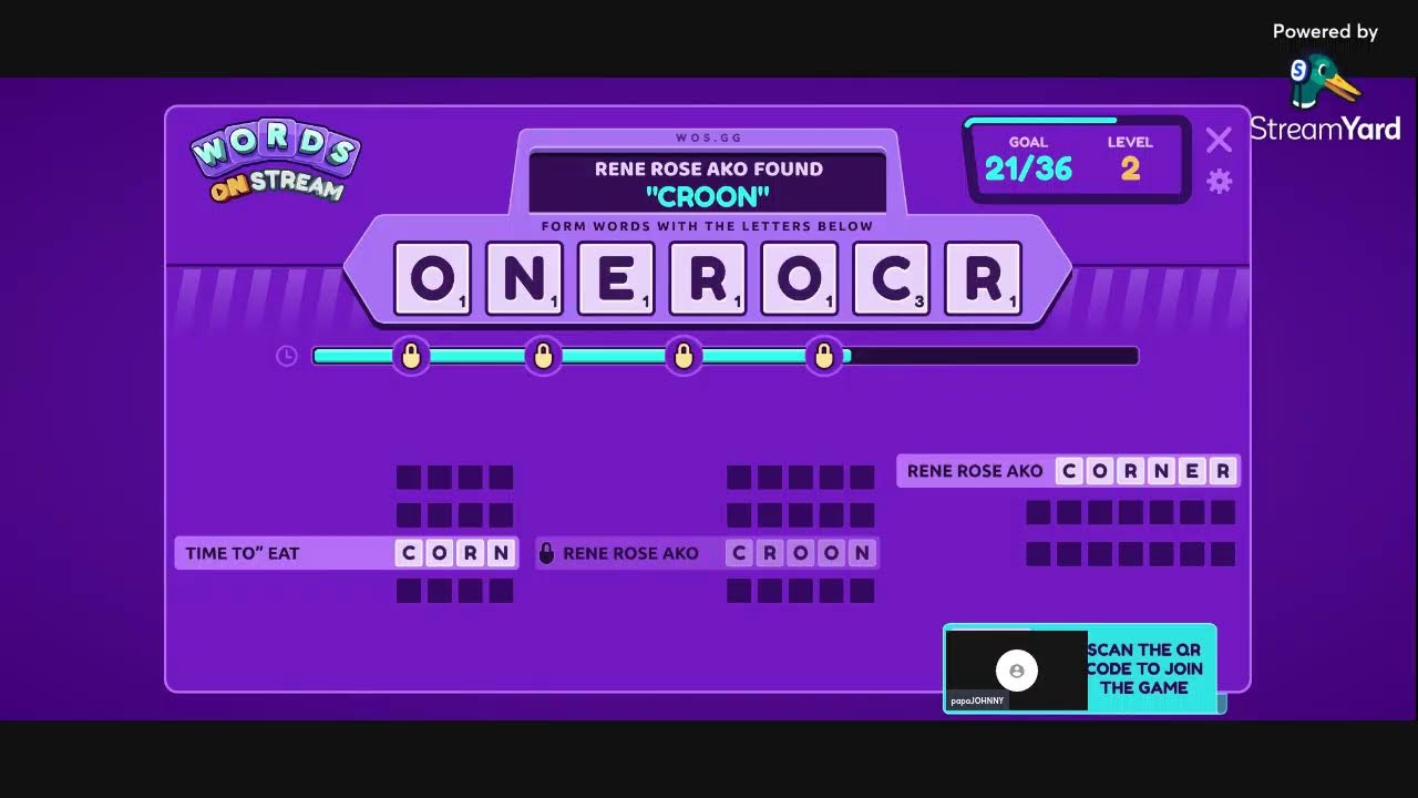 Come and Join papaJ Let's Play Words onSTREAM 0003