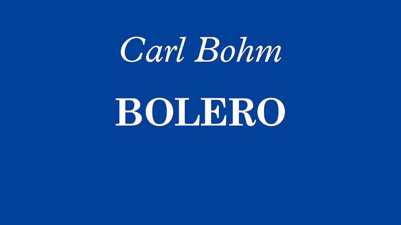 Bohm – Bolero – Piano Accompaniment