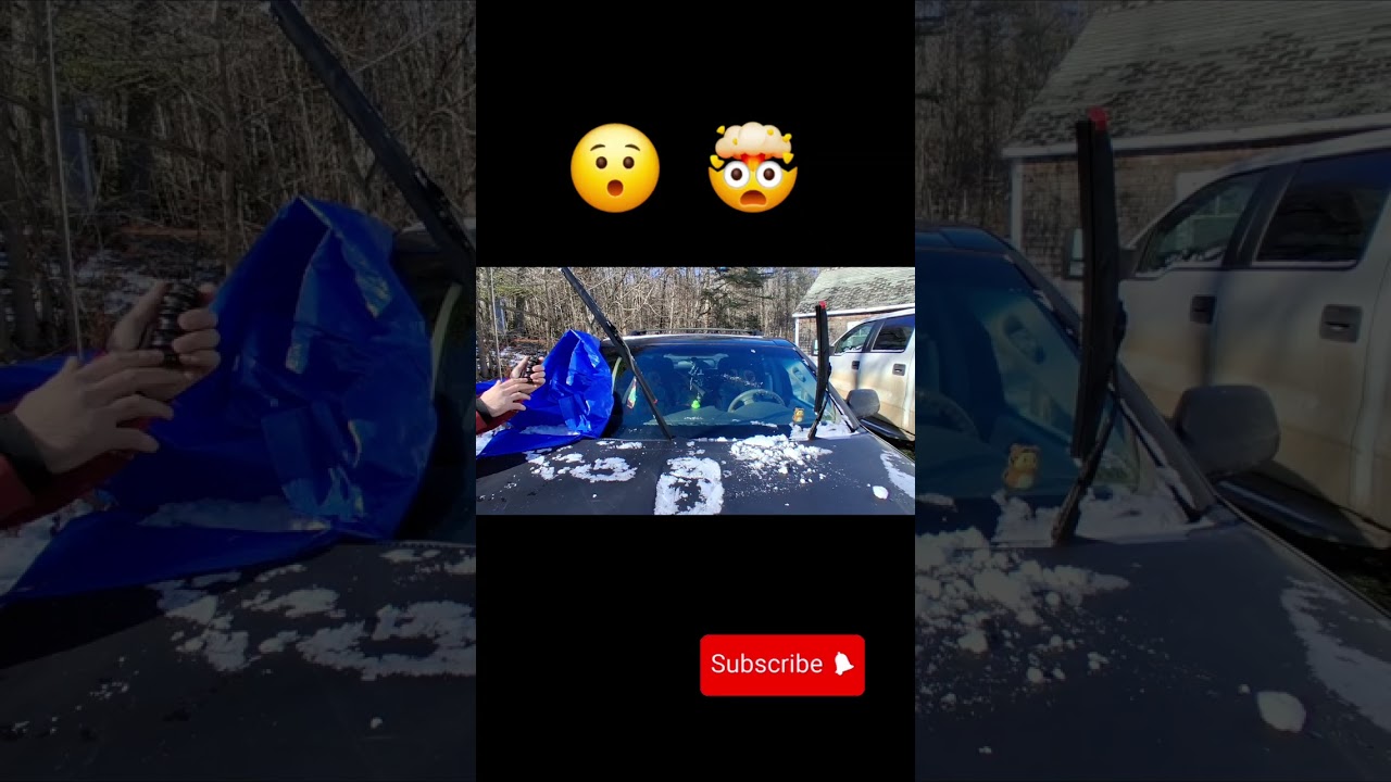 EASY #CHEAP SNOW CLEANING OFF WINDSHIELD #HACK 