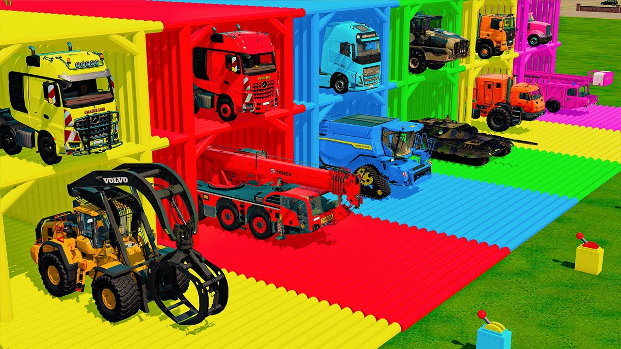 TRANSPORTING COMBINE HARVESTERS, SKIDDERS, SPRAYERS & WHEEL LOADER WITH TRUCKS! Farming Simulator 22