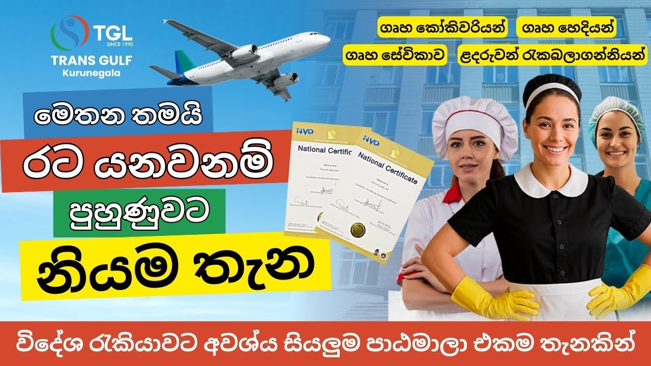 රට යනවනම් පුහුණුවට නියම තැන මෙතන Trans Gulf Training centre | Best place foreign job training