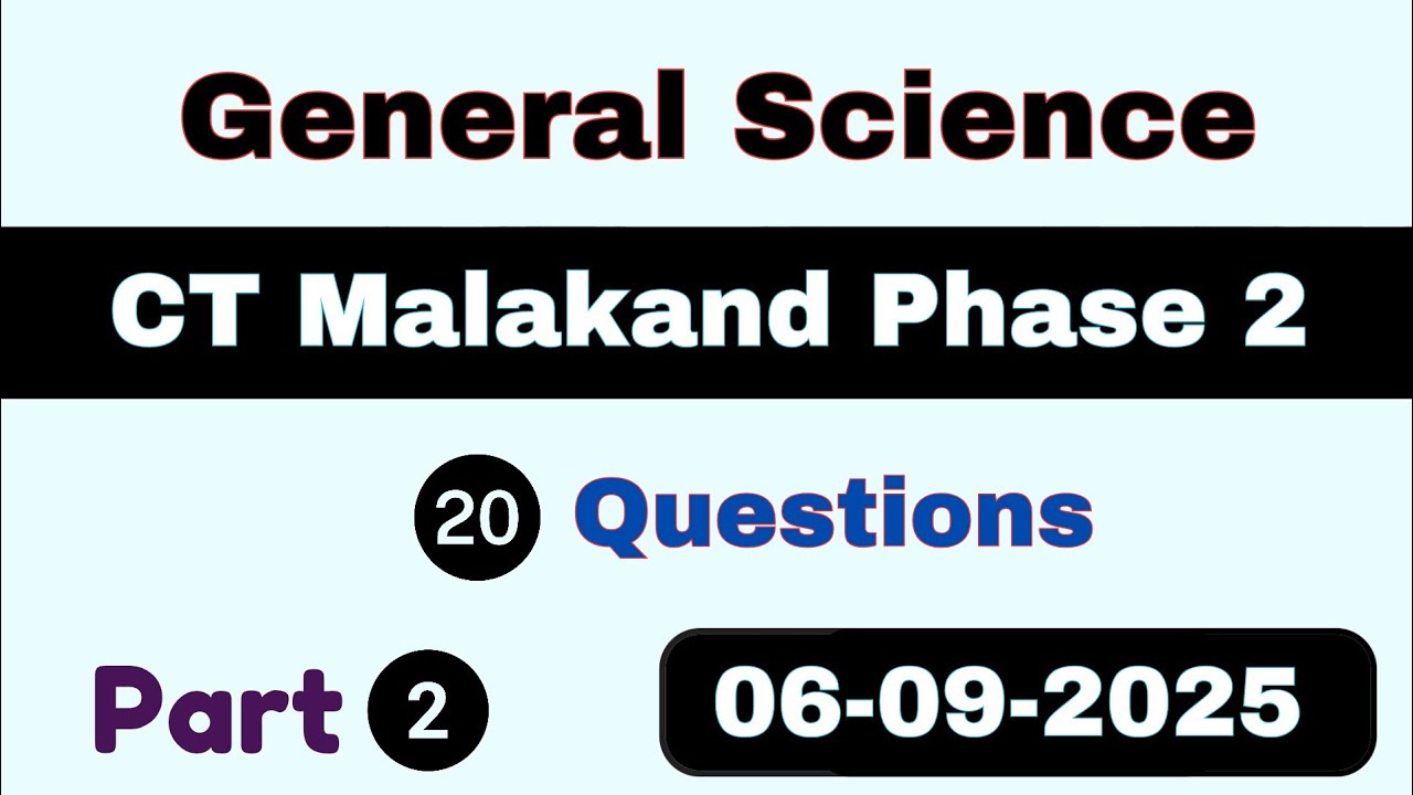 ETEA CT Malakand Phase 2 Test 06-09-2025 | Malakand Division CT Test | CT Test Malakand