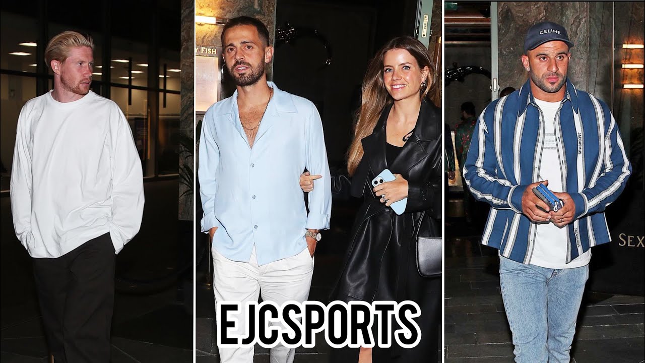 Manchester City players head on a night out! (Bernardo Silvas 30th Birthday)