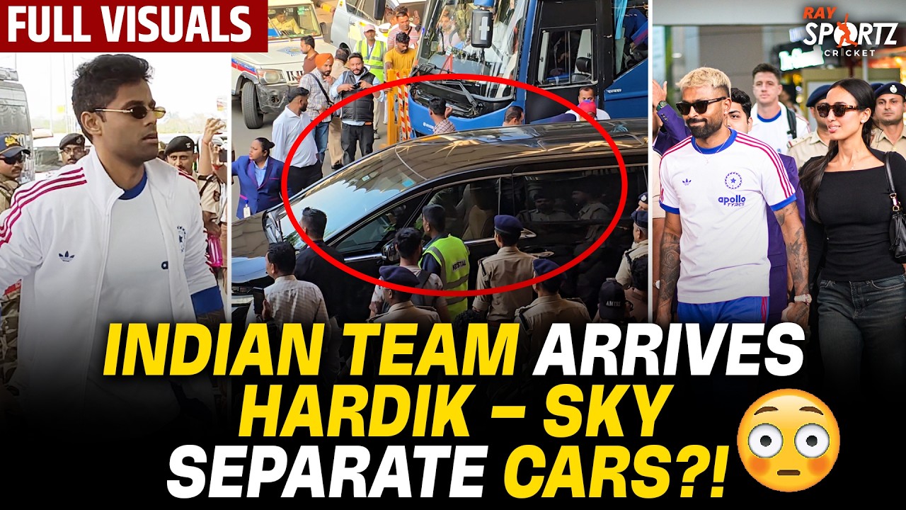 Full Visuals from Mumbai Airport 🔥 Team India Arrives | Hardik & SKY Leave in Separate Cars | T20WC