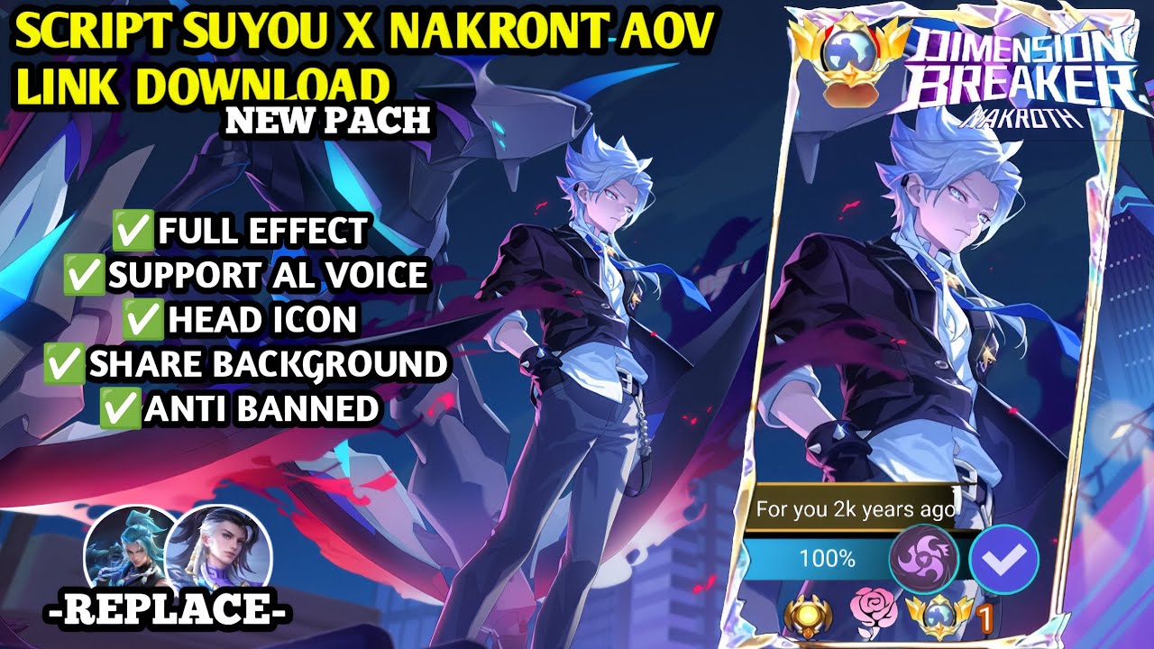 [UNFINIS ]Script Skin  SUYOU NAKRONT AOV 3D MODEL  Voice | Patch Terbaru Full Effect