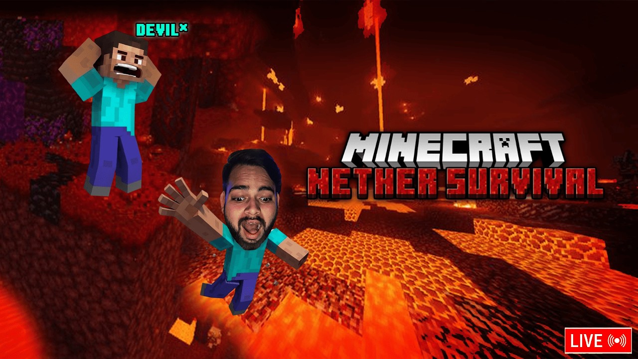 Why Nether Why ? 💥 | Minecraft Live Survival 🔴