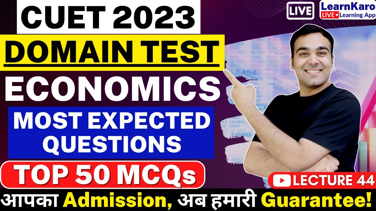 CUET 2023 Economics Mock Test | Top 50 MCQs
