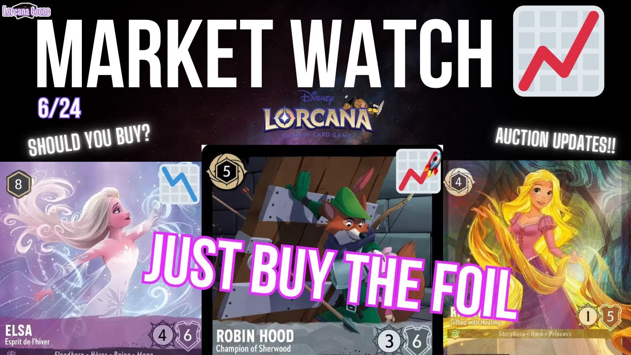 Disney Lorcana MARKET WATCH (These Foils Are The Same Price As The Non Foil!!) - Ep. 82 Monday 6/24