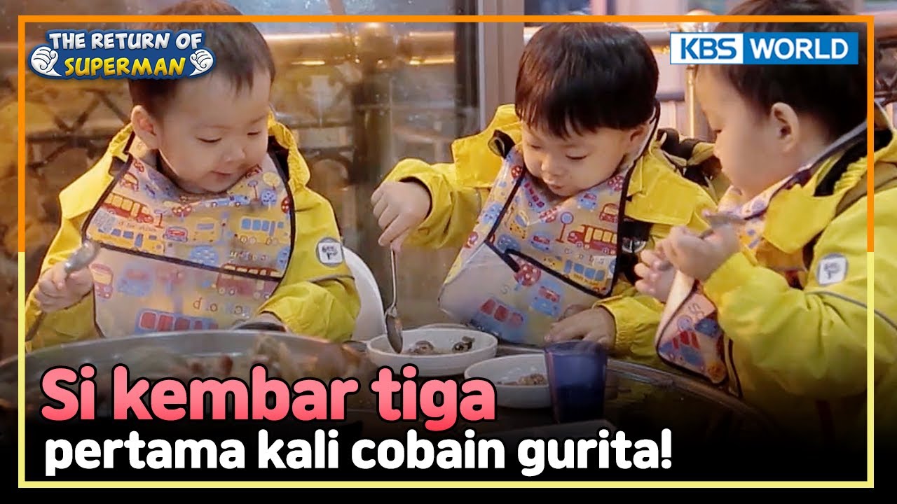 [IND/ENG] Pemakan segalanya, gimana reaksi triplets coba gurita? | Nostalgia Superman | KBS 141220