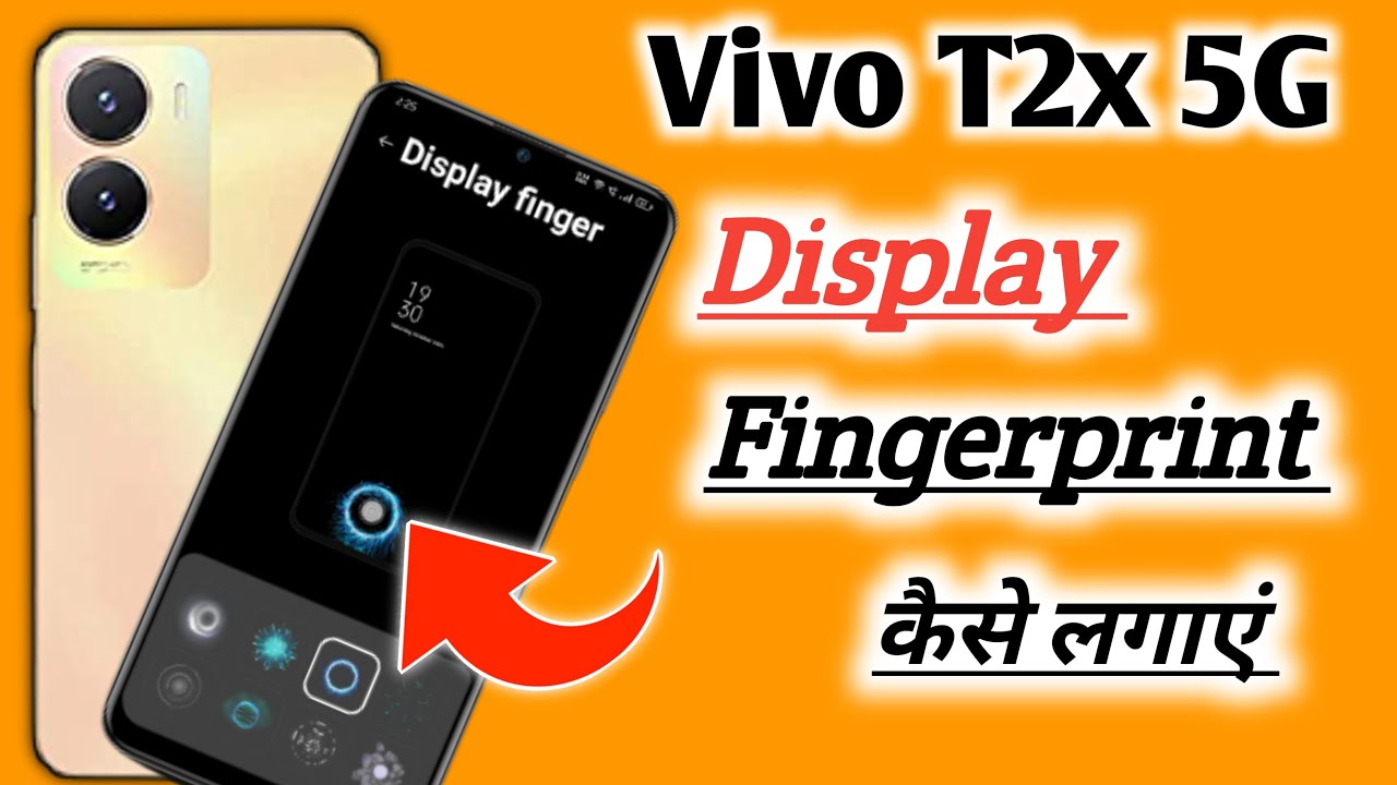 Vivo t2x display fingerprint setting/Vivo t2x fingerprint screen lock