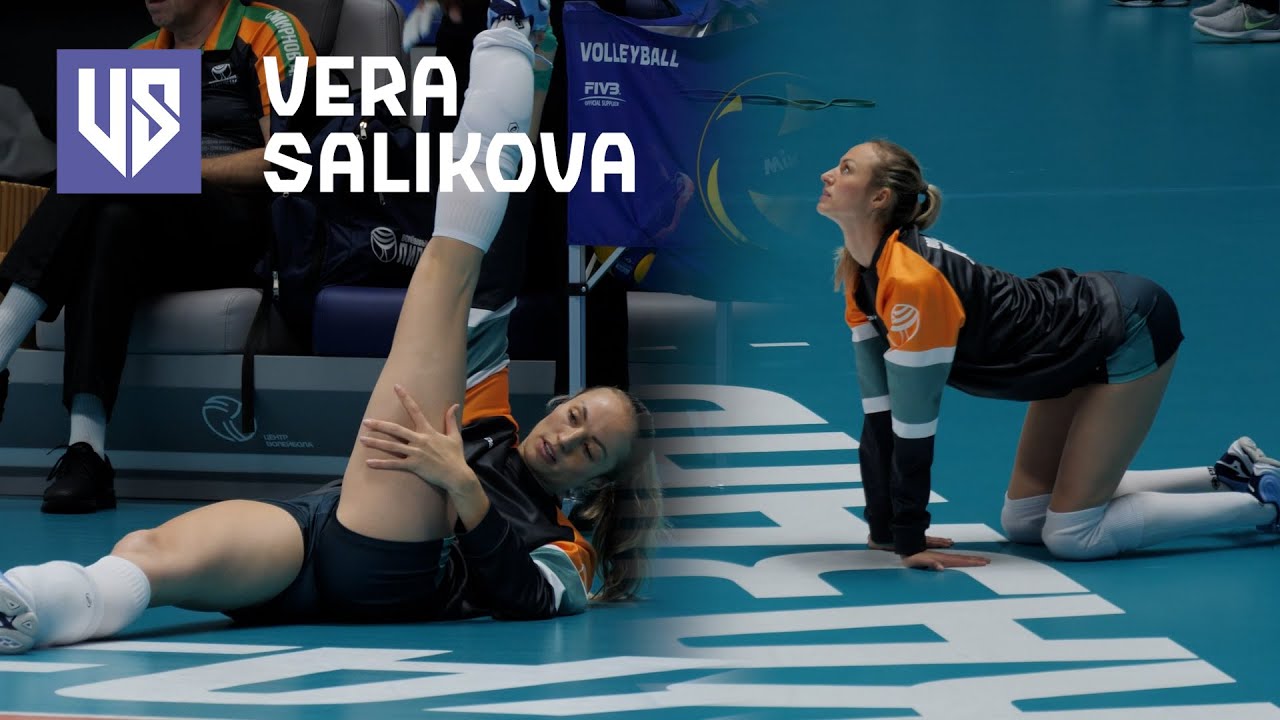 Vera Salikova | Beautiful Volleyball Girl | Warming up