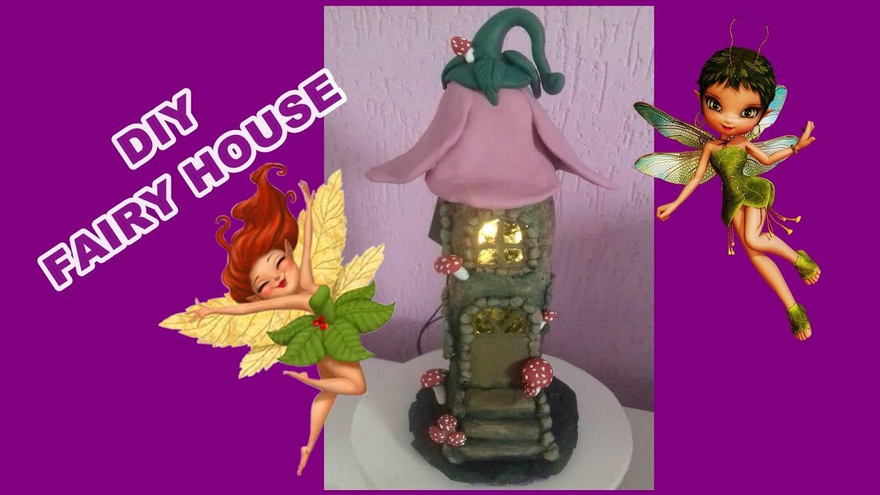 DIY FAIRY HOUSE  -  LUMINÁRIA  - CASA DE FADA NA GARRAFA #01