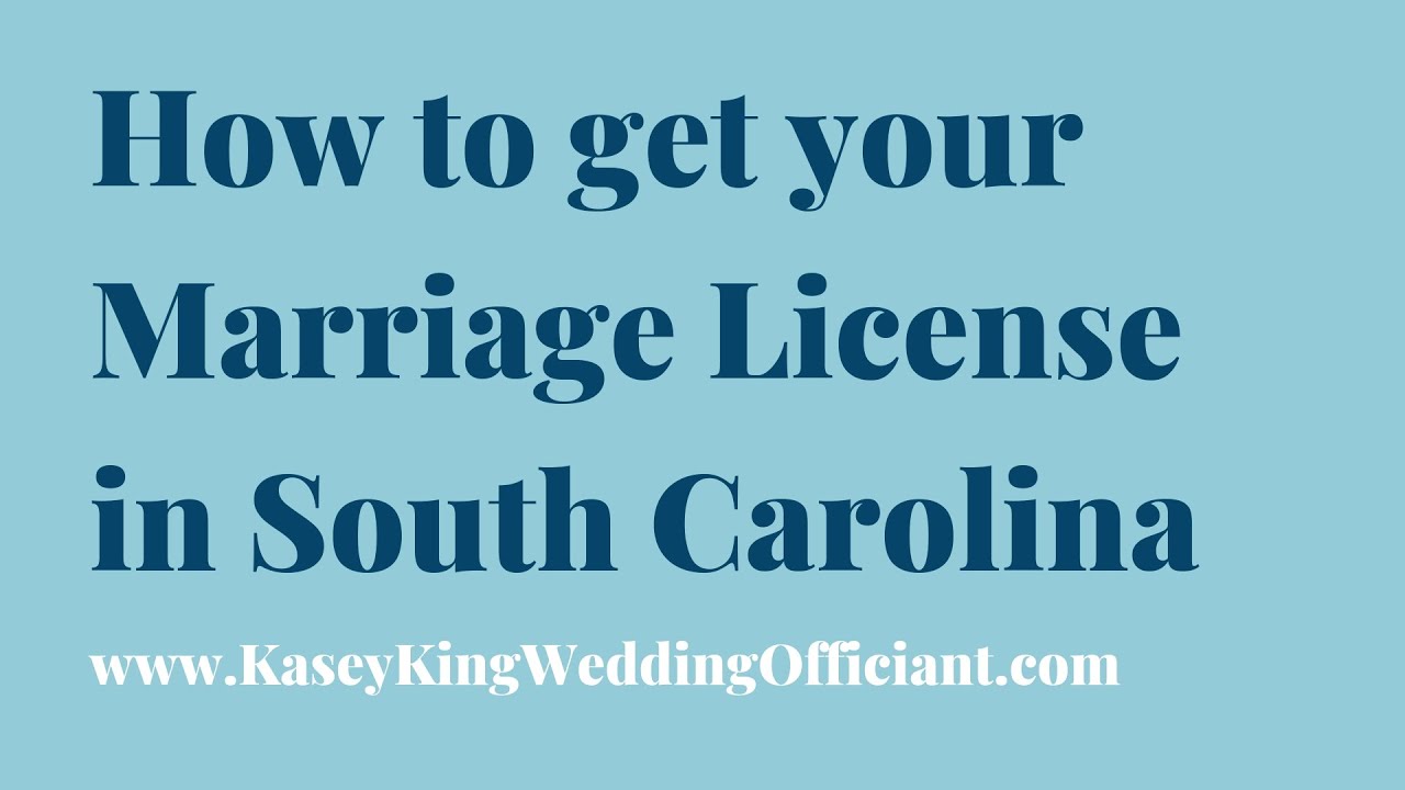 How to get your marriage license in South Carolina. How to apply, where to apply, and when to apply.
