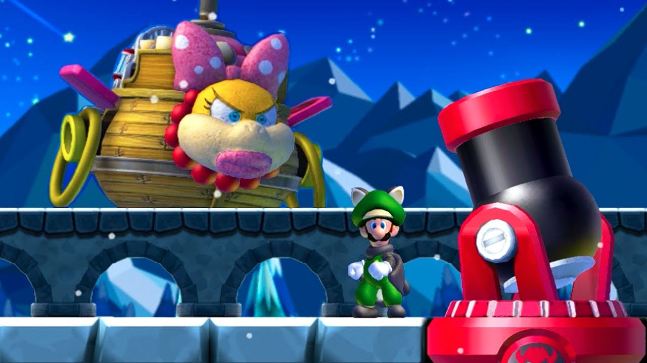 New Super Luigi U Deluxe 100% Walkthrough - World 4 - Frosted Glacier