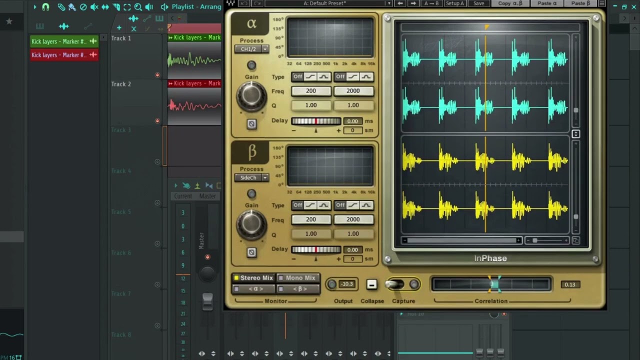 How to Inphase VST from Waves in FL Studio. Especially 2 different sounds.