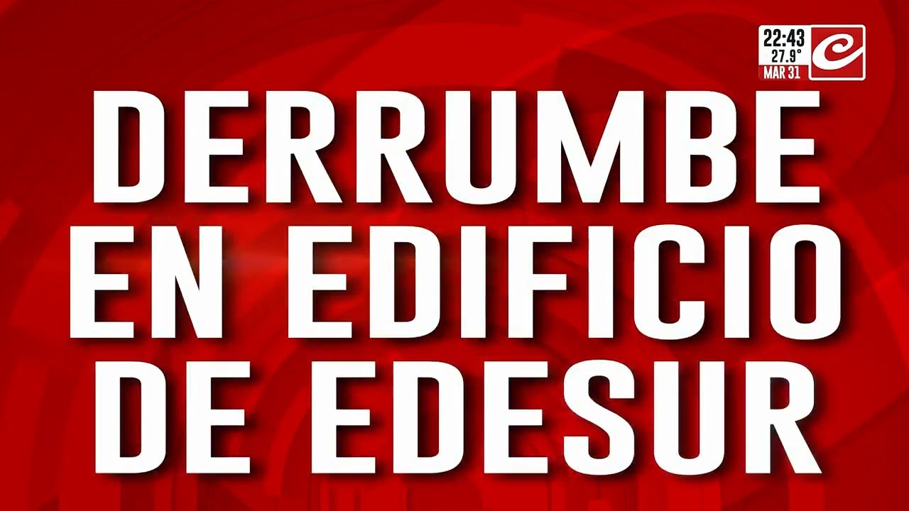 Derrumbe en edificio de Edesur: bomberos trabajan en el lugar