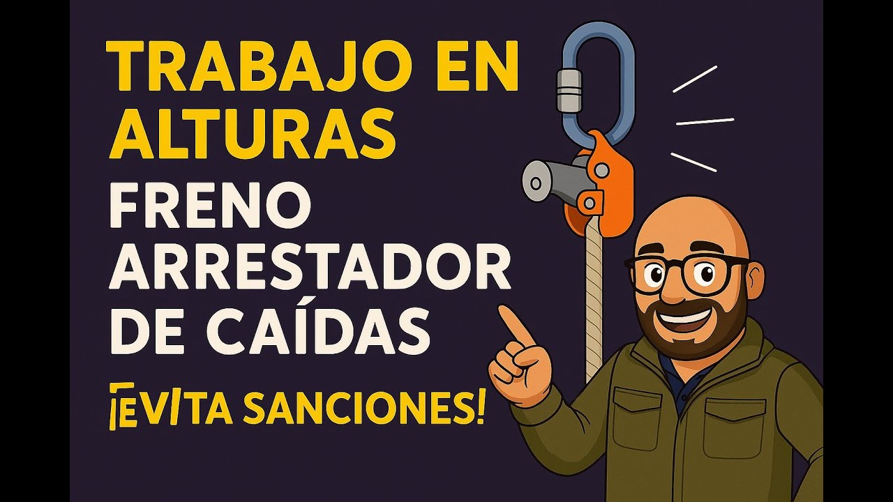 Trabajo en alturas freno arrestador de caídas