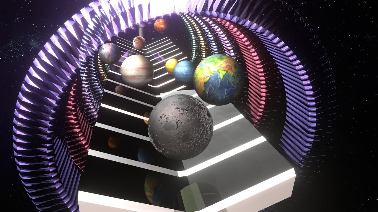 3D Blender planet race Which planet is the fastest? Fantastic space travel