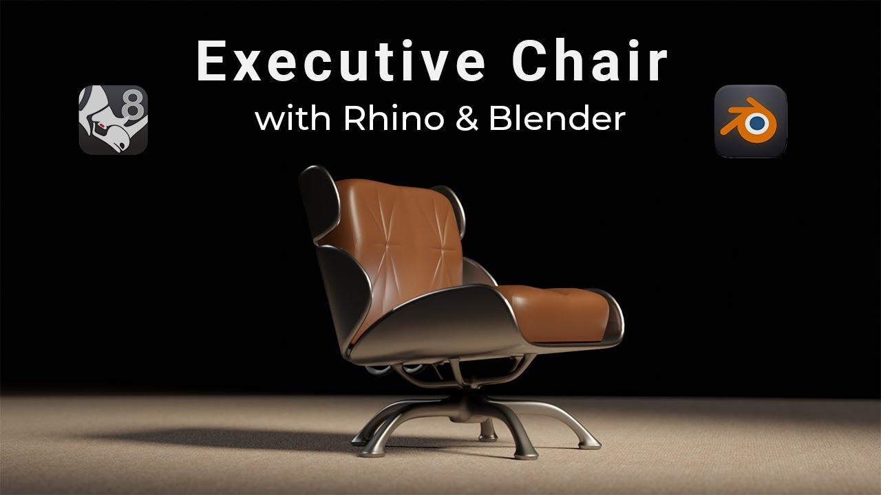 Executive Chair Design - Rhino & Blender