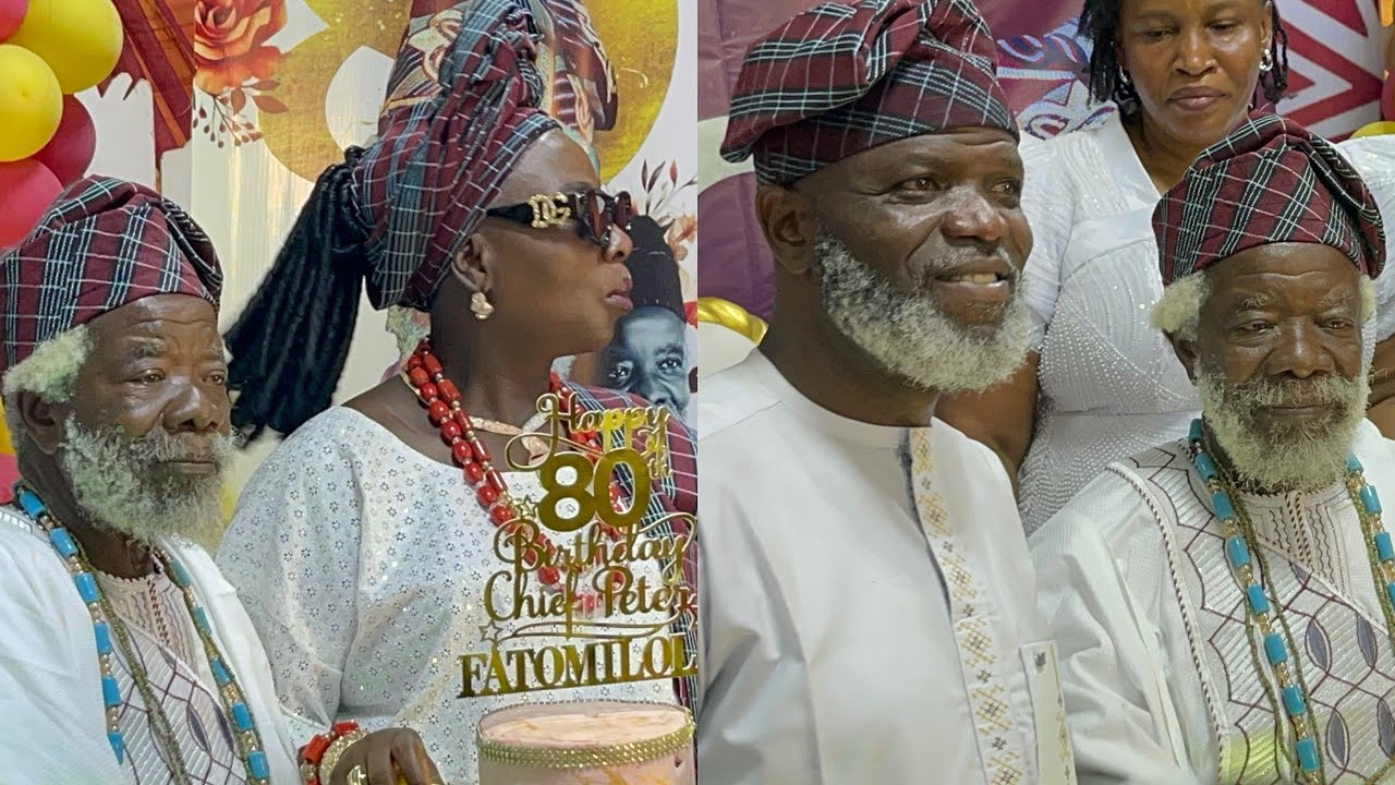 SEE HOW ACTOR PETER FATOMILOLA WIFE/CHILDREN/GRANDCHILDREN,CELEBRATE 80TH BIRTHDAY WITH HIM