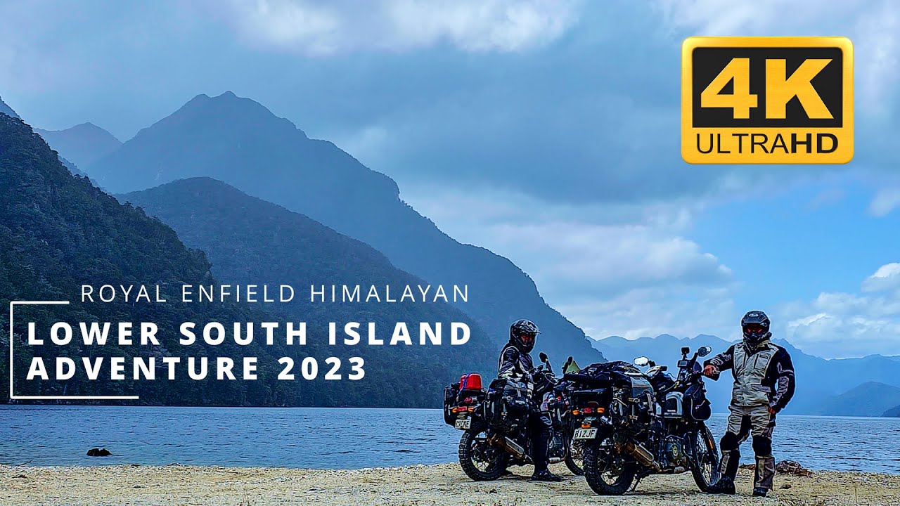 Southland, New Zealand. Backcountry Adventure Motorcycle Tour. Royal Enfield Himalayan