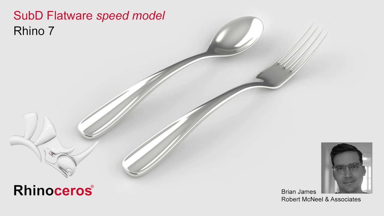 SubD Flatware in Rhino 7 speed model