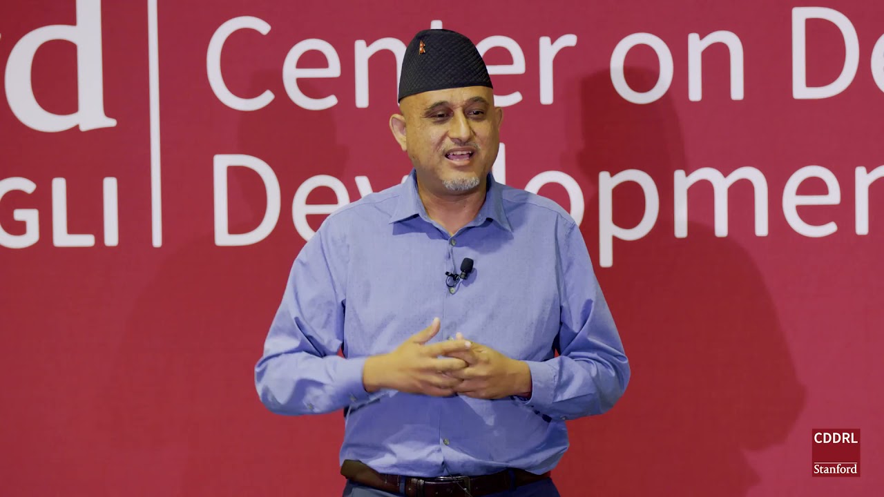 Ujjwal Thapa talking @ Stanford Center on Democracy, Development, and the Rule of Law (CDDRL)