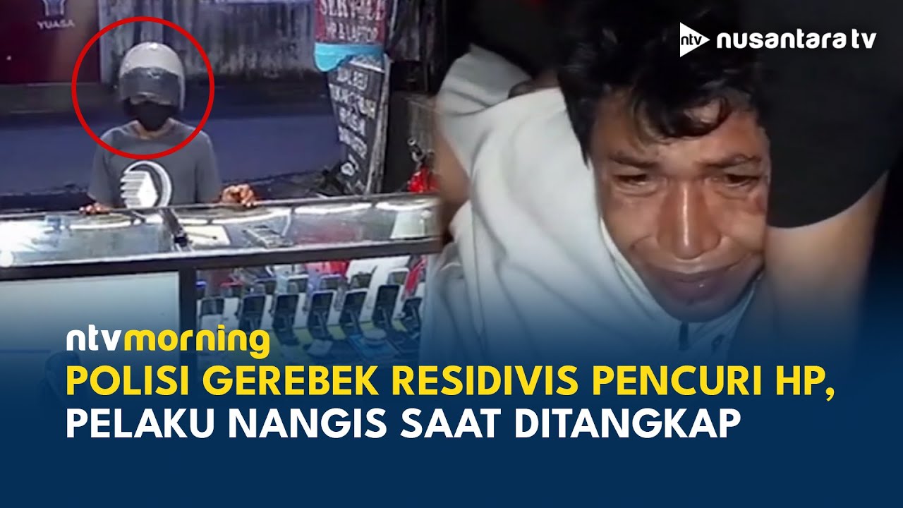 Detik-detik Polisi Gerebek Residivis Pencuri HP di Makassar, Pelaku Nangis | NTV MORNING