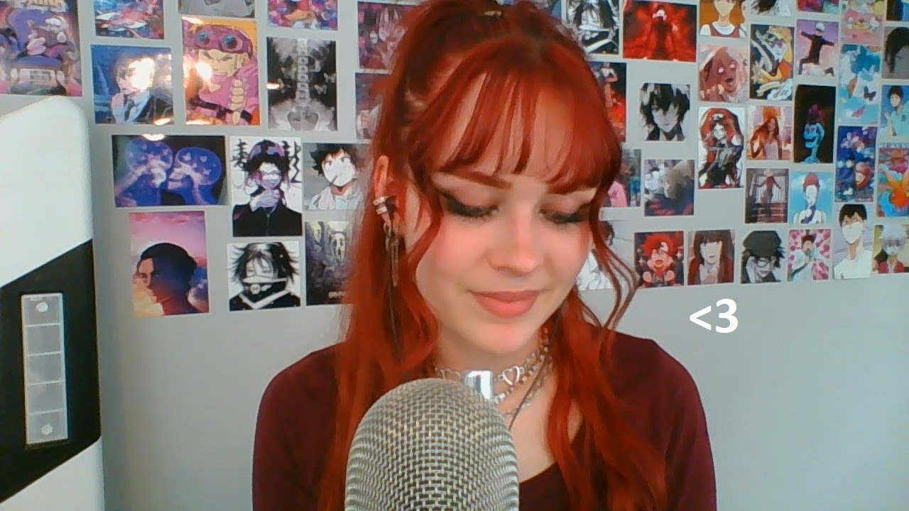 ASMR singing you to sleep (+brushing, scratching, energy drink, lipgloss...)