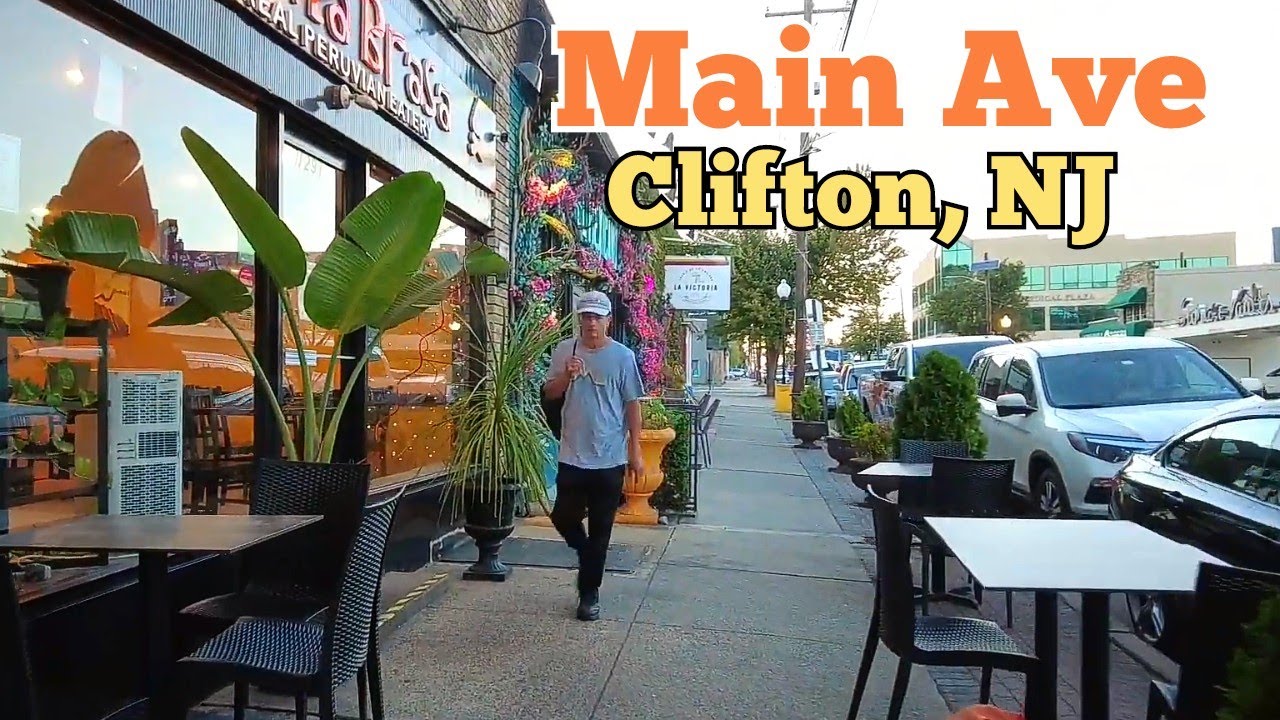 Walking on Main Avenue in Clifton, NJ | Clifton Ave to Rt 46 overpass