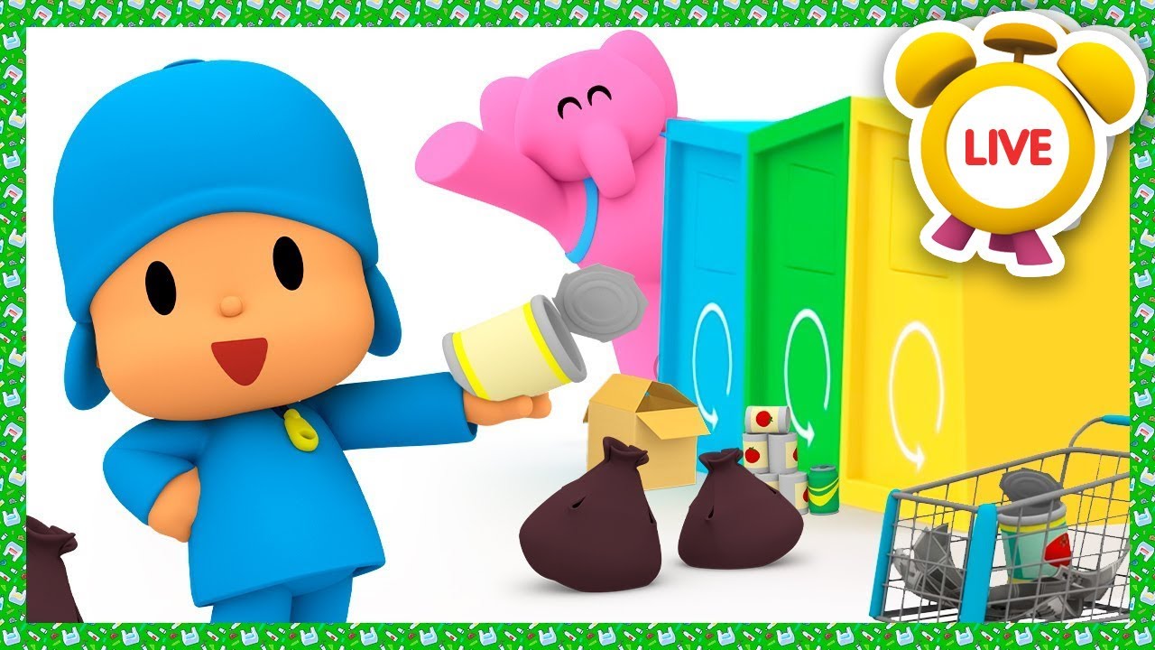 Raccolta differenziata | CANZONI, VIDEO e CARTONI ANIMATI per bambini | Pocoyo LIVE in Italiano