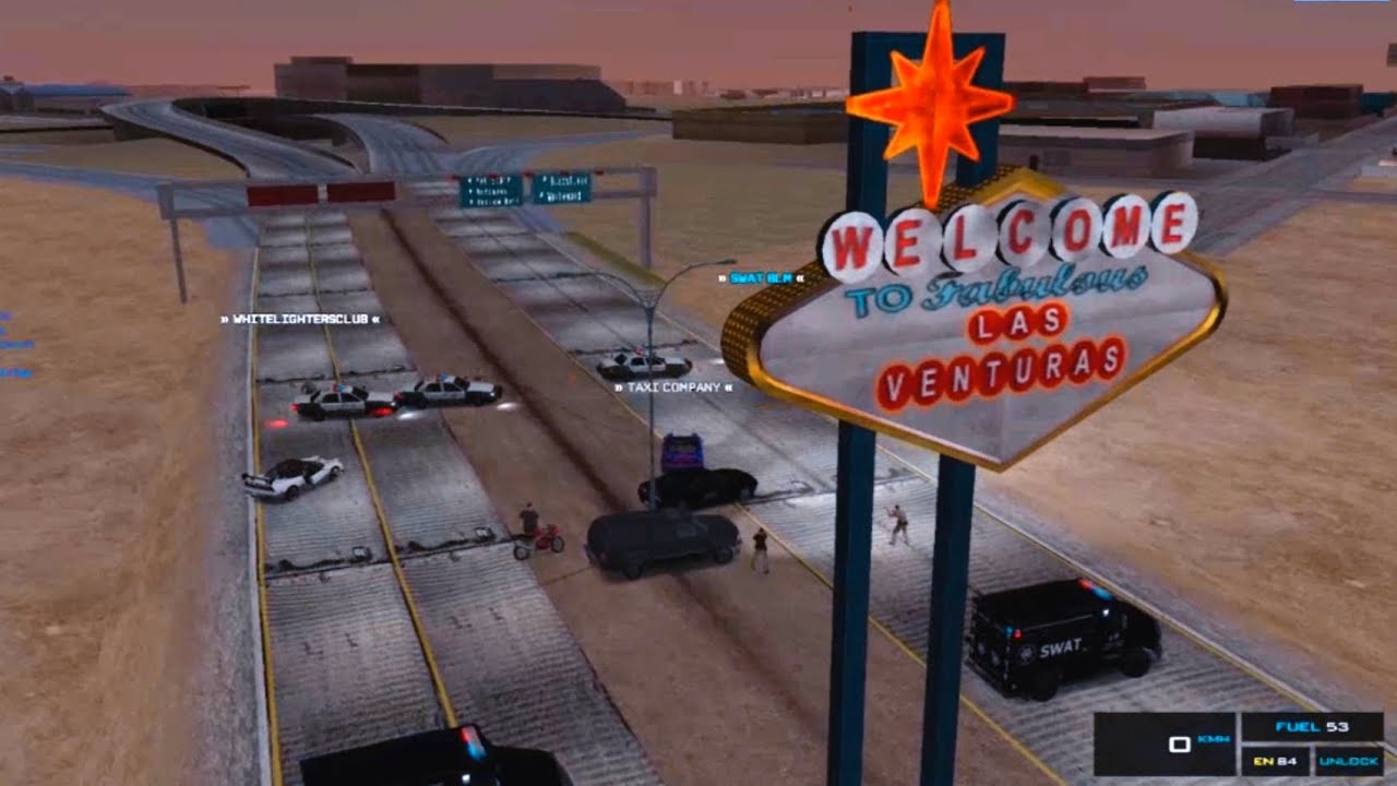 Погоня за гонщиками в Las-Venturas | LVMPD | S-RP