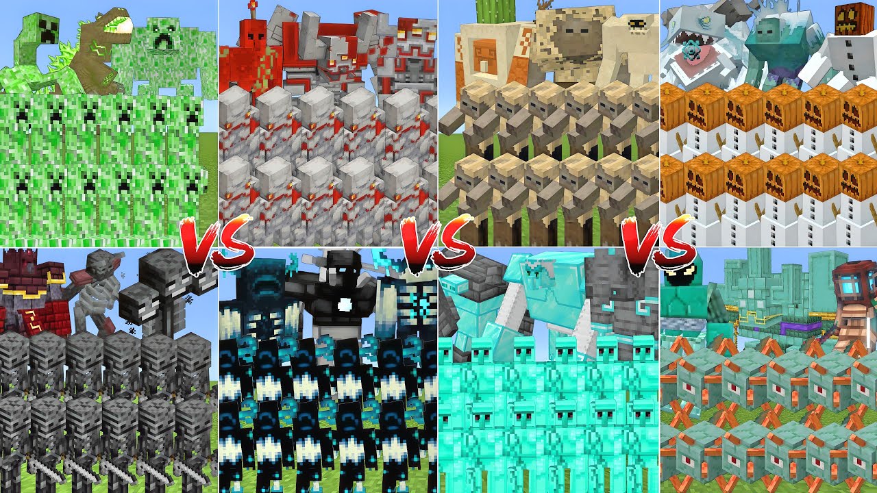 MASSIVE MOBS AND BOSSES ALLIANCE TOURNAMENT IN MINECRAFT MOB BATTLE